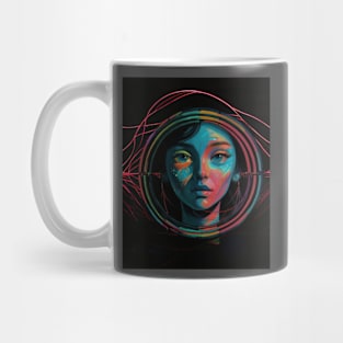 Black Artificial Face Mug